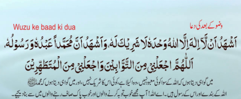 Wazu K Baad Ki Dua
